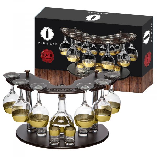 Minibar 13pr: carafe + stacks + glasses LOFT MB06-123 Minibar 13pr: carafe + stacks + glasses LOFT MB06-123