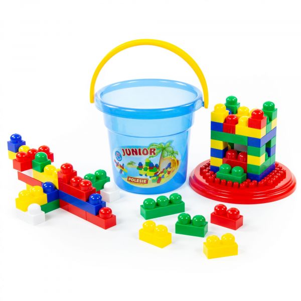 Constructor "Junior" (57 elements) in a bucket with a lid 1853 Constructor "Junior" (57 elements) in a bucket with a lid 1853